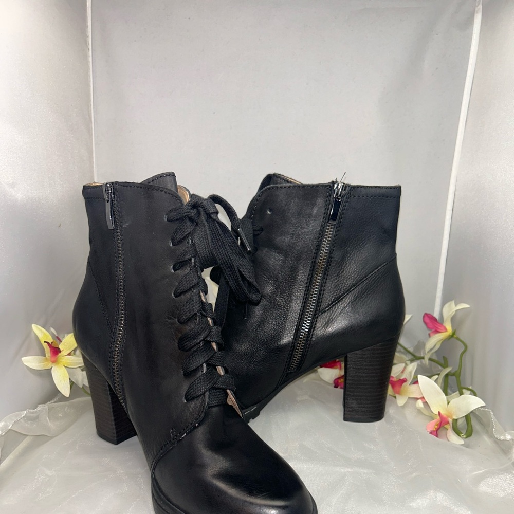 Beautiful Biala lace front bootie.
